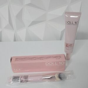 NWT Doll 10 T.C.E Super Coverage In Shade Light With Doll 10 Foundation Brush